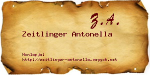 Zeitlinger Antonella névjegykártya